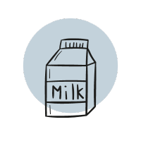 An icon of milk box in early childhood education centres.