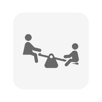 An icon showing children enjoying on seesaw at early childcare centres.