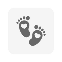 An icon showing toddlers foot marks at family childcare near me.