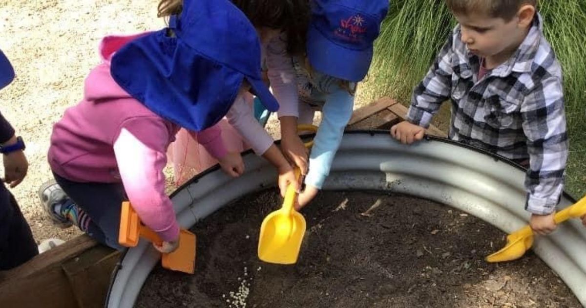 Child exploring educational activities in a childcare setting