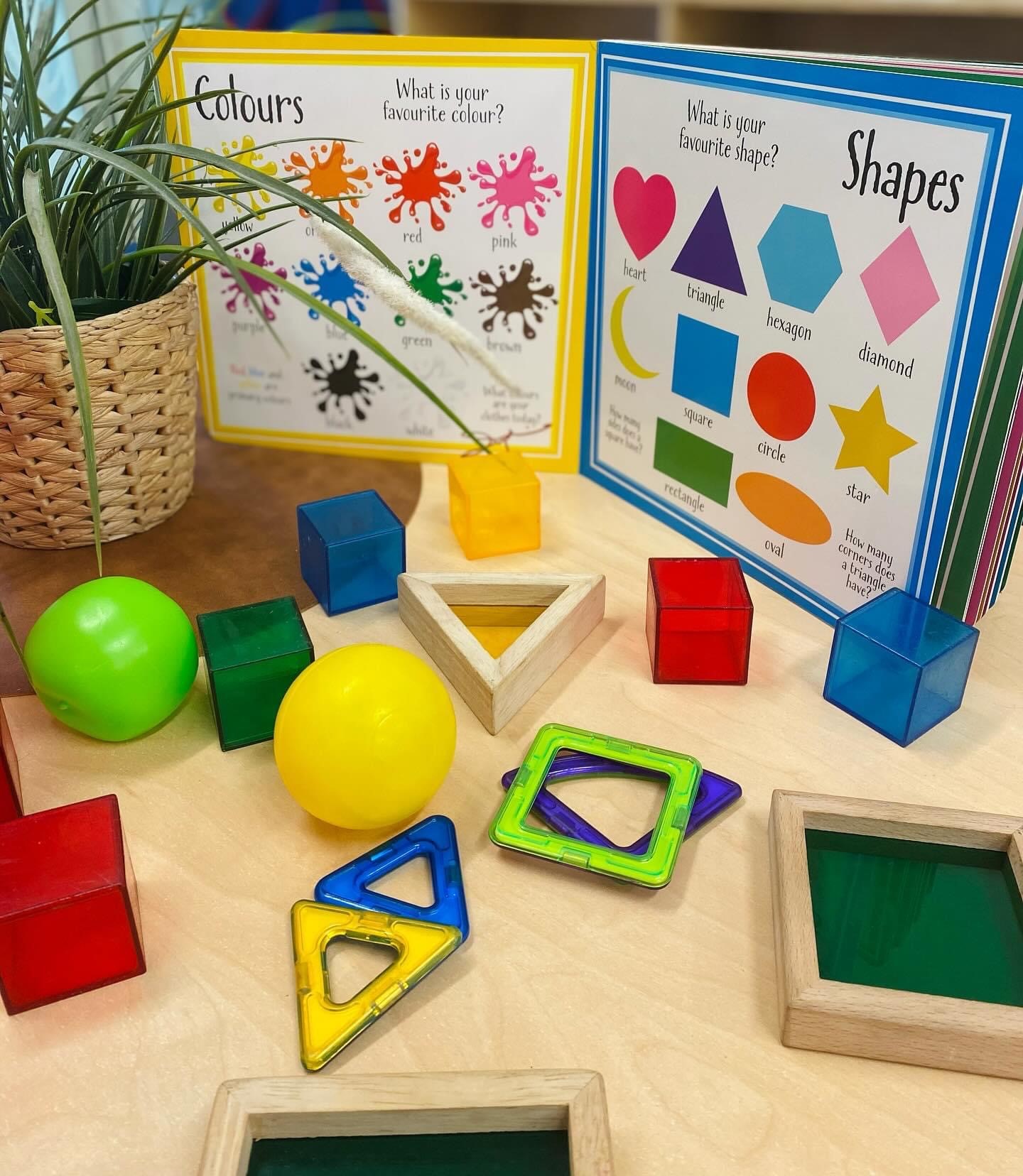 Preschool classroom with play-based learning activities